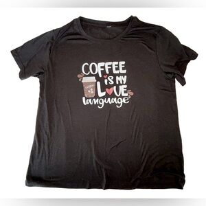 Black Coffee is my Love Language T-Shirt Women’s Size Large